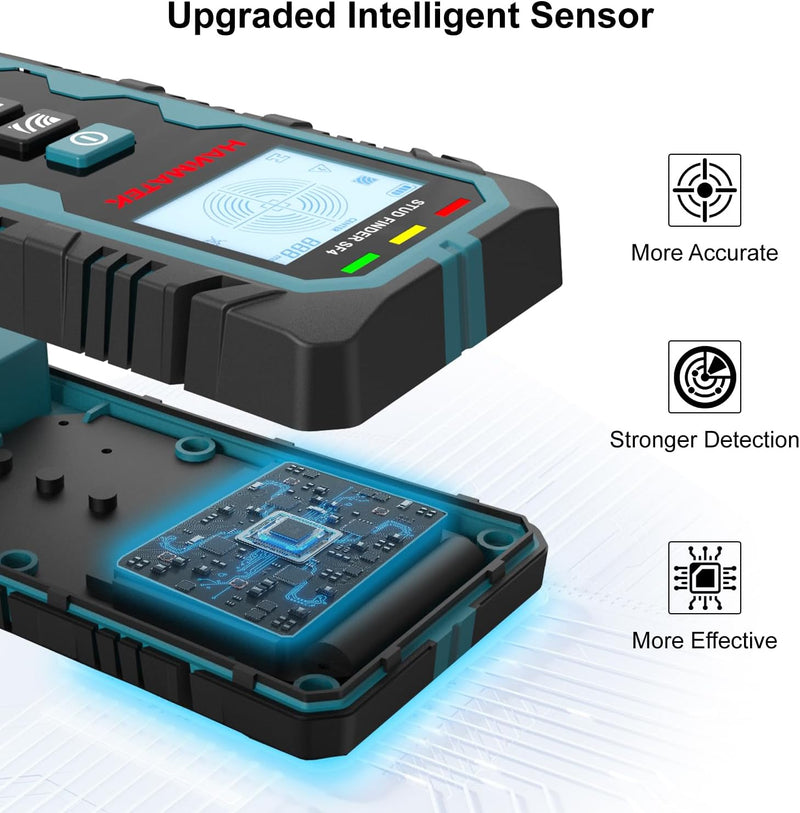 HANMATEK SF4 Wall Scanner showing upgraded intelligent sensor and features for accurate and effective detection.
