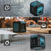 HANMATEK® self leveling laser level with IP54 waterproof, dustproof, and 1 m anti-drop features