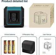 HANMATEK self leveling laser level with cross line functionality and included batteries and carrying case
