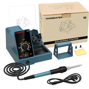 HANMATEK digital soldering station with adjustable temperature and included tools for precise soldering