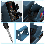 HANMATEK digital soldering station with adjustable temperature and accessories for precise soldering tasks