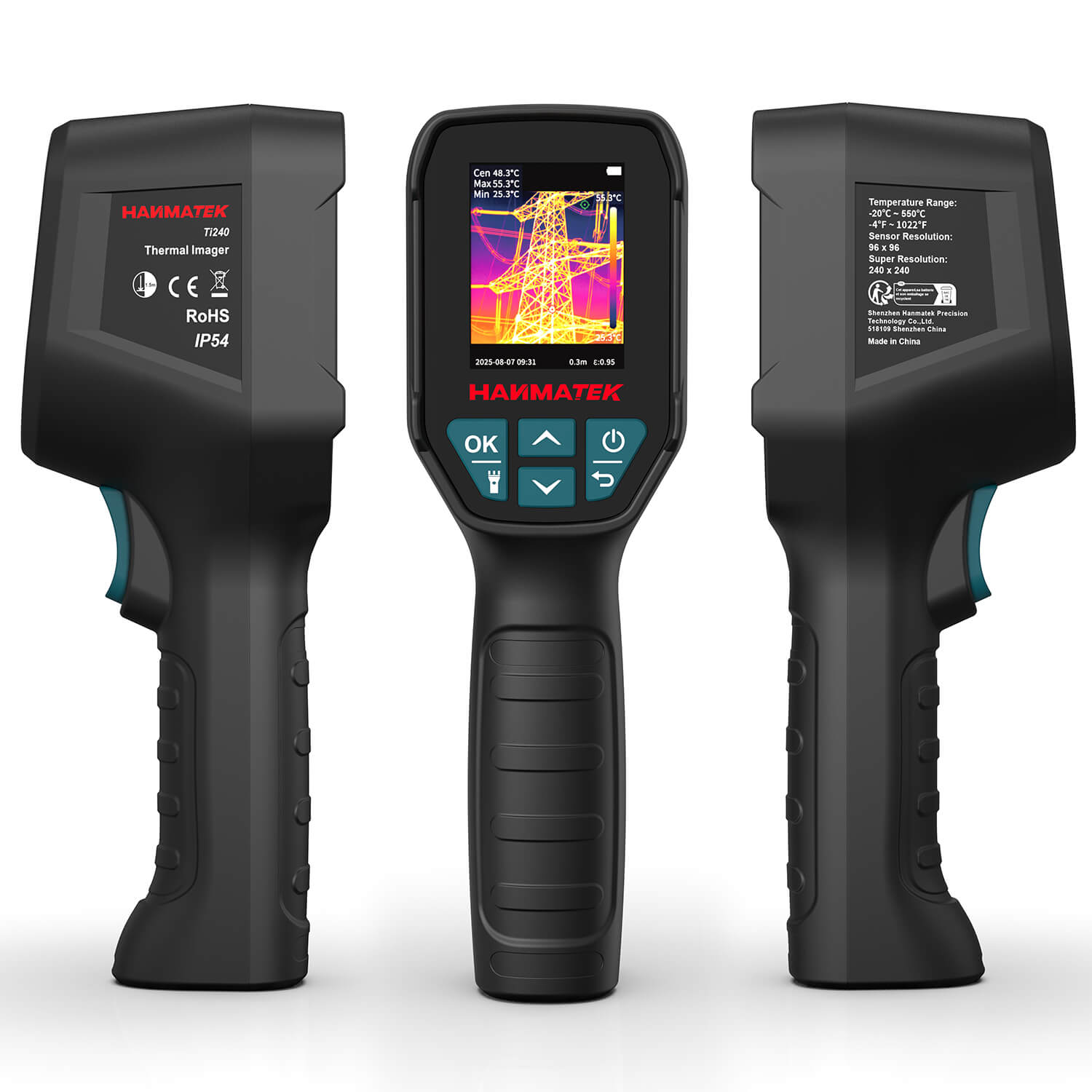 Thermal Camera model T104 displaying thermal imaging features and specifications for effective imaging.