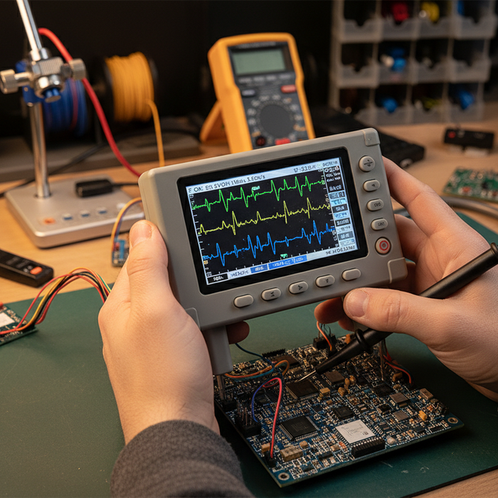 Handheld Oscilloscope for Electronics Repair Troubleshooting