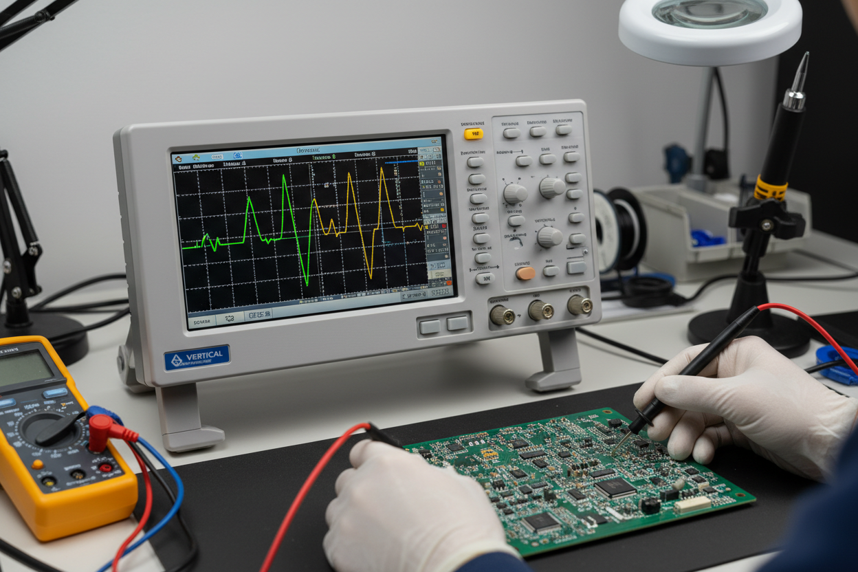 Benchtop Testing Electronics Benchtop oscilloscope for electronics repair& debugging — Hanmatek