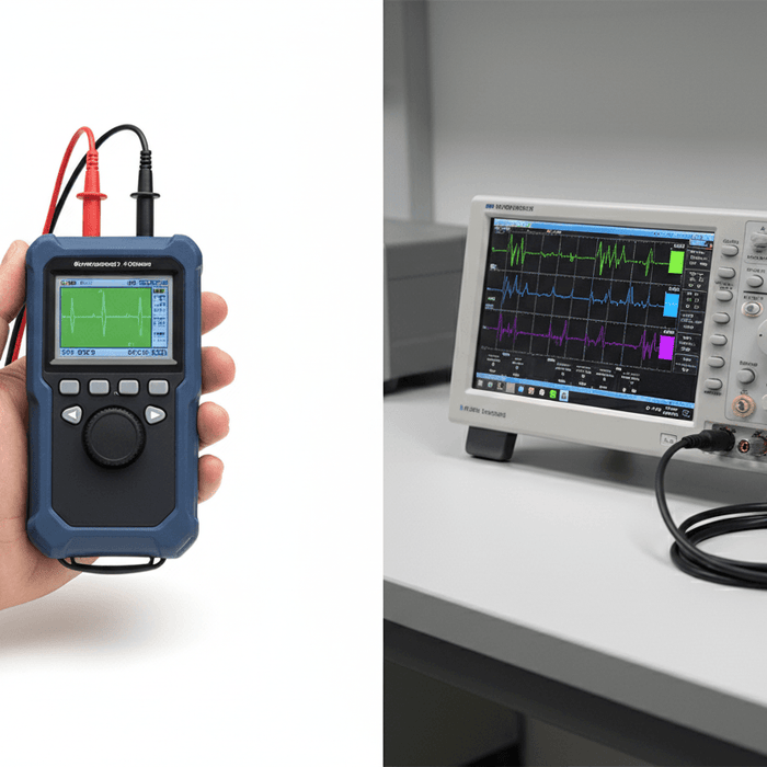Handheld vs benchtop oscilloscope