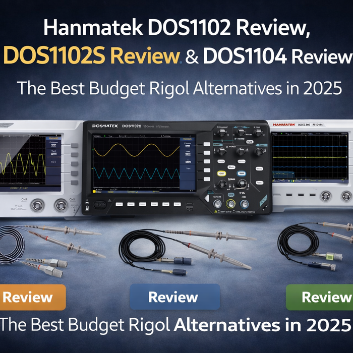 Hanmatek DOS1102 Review, DOS1102S Review & DOS1104 Review showcasing budget alternatives in 2025