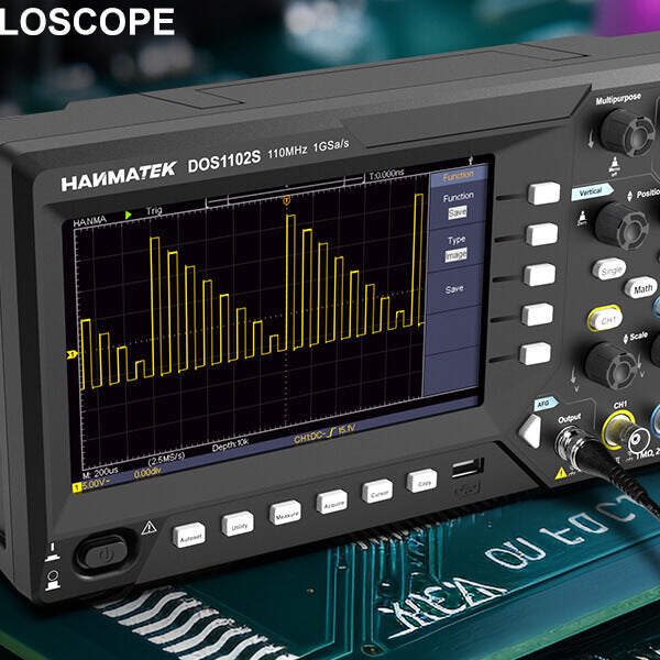 The HANMATEK DOS1102S is a 110MHz oscilloscope 