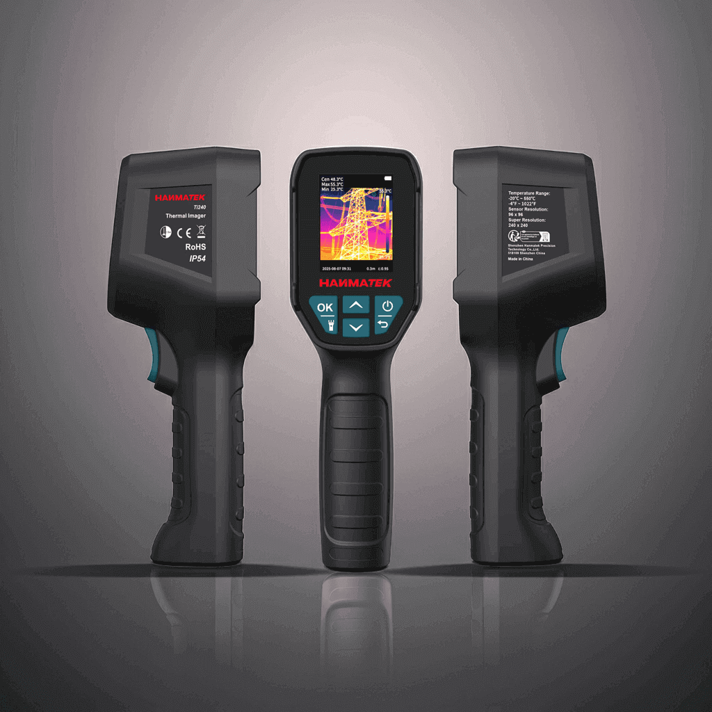 Handheld thermal cameras with digital display for temperature measurement and inspection