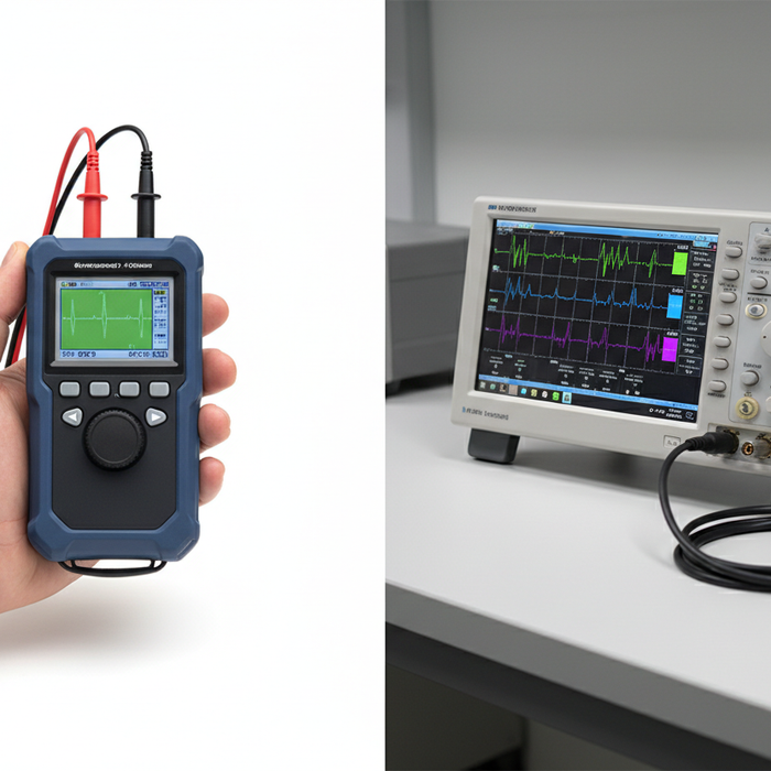 Handheld vs benchtop oscilloscope