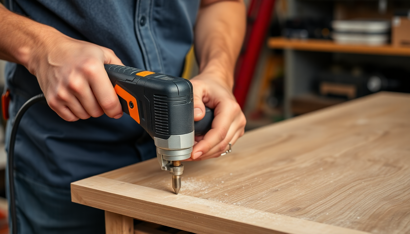A ENGINEER OR DIYER HANDHOLD THE HANMATEK POWER TOOLS