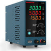 HM305 DC power supply for precise lab testing and electronics projects with adjustable voltage and current output