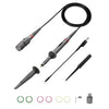 Essential oscilloscope accessories including probes, cables, and tools for precise testing and measurement