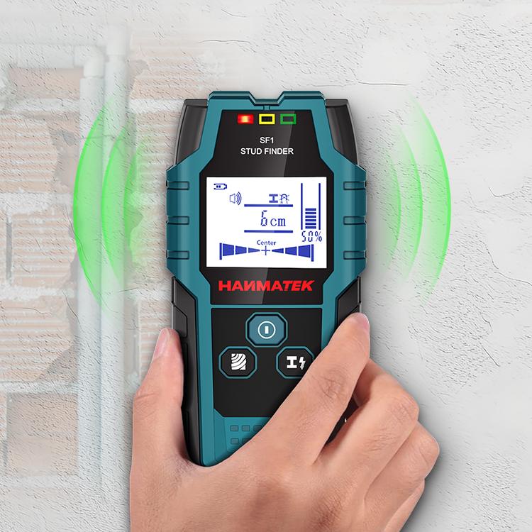 Handheld stud finder from Hanmatek for precise measurements in DIY home renovation tools