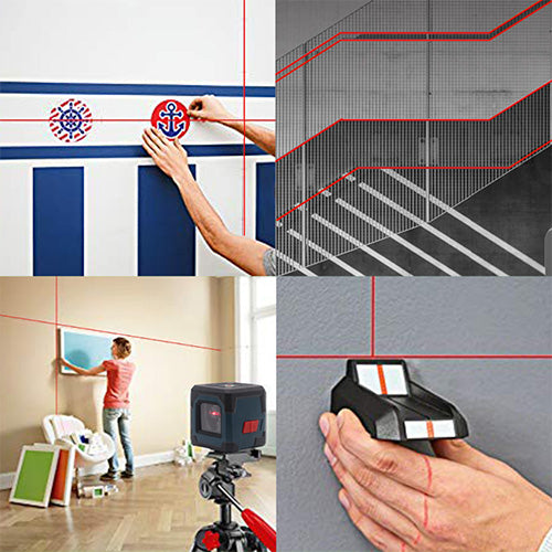 HANMATEK laser leveling instruments used for precision in various alignment and DIY projects