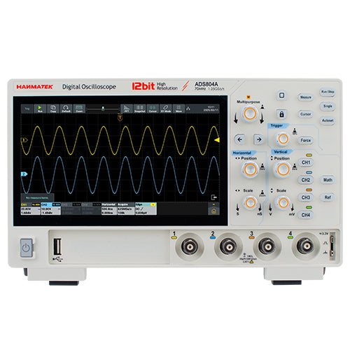 HANMATEK ADS804A 70MHz 4CH 12-Bit High-Resolution Digital Oscilloscope