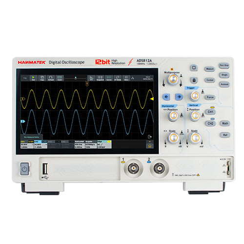HANMATEK ADS812A 100MHz 2CH 12-Bit High-Resolution Digital Oscilloscope
