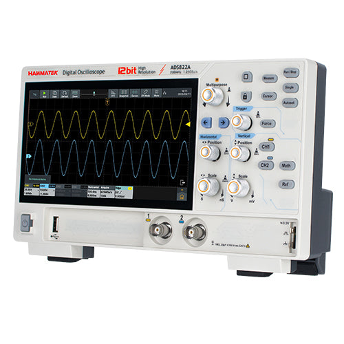 HANMATEK ADS822A 200MHz 2CH 12-Bit High-Resolution Digital Oscilloscope