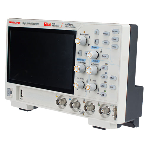HANMATEK ADS814A 100MHz 4CH 12-Bit High-Resolution Digital Oscilloscope