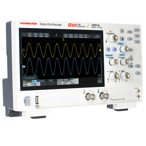 HANMATEK ADS822A 200MHz 2CH 12-Bit High-Resolution Digital Oscilloscope