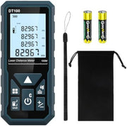 HANMATEK DT100 Digital Laser Rangefinder, 100 m Digital Laser Meter, Length/Area/Volume/Pythagorean Theorem with LCD Backlight, IP54