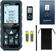 HANMATEK DT100 Digital Laser Rangefinder, 100 m Digital Laser Meter, Length/Area/Volume/Pythagorean Theorem with LCD Backlight, IP54