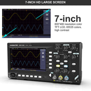Close-up of DOS1102S oscilloscope waveform display