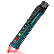 Non-contact voltage tester pen with LED indicator and ergonomic design for safe electrical work.