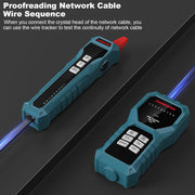 HANMATEK Network Cable Tester, RJ45 RJ11 Wire Tester WT1 Multifunction Ethernet Cable Tester with Earphone, Telephone Line Finder Circuit Breaker Finder
