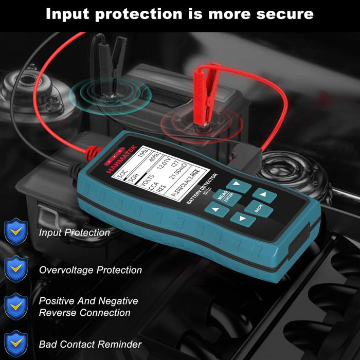 HANMATEK BD10 24V 12V Car Battery Tester 100-2000 CCA Automotive Load Tester Digital Auto Battery Alternator Analyzer Charging Cranking System Tester for Car Truck SUV Boat Motorcycles Vehicle