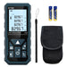 HANMATEK Laser Distance Meter 165ft, DT50 50m Laser Measure with Portable Handle Digital Measure Tool Range Finder 4-Line Backlit Large LCD Display IP54 Shockproof