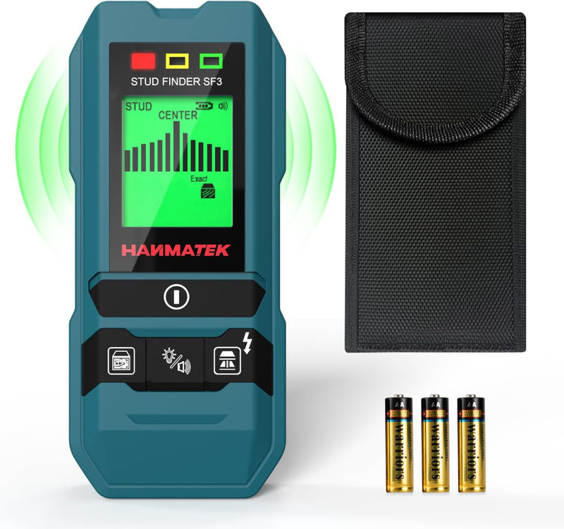 HANMATEK SF3 6-in-1 Stud Finder, High-Precision Wall Scanner for Wood, Metal, and Live AC Wires Detection – Ideal for Home Renovation and DIY Projects