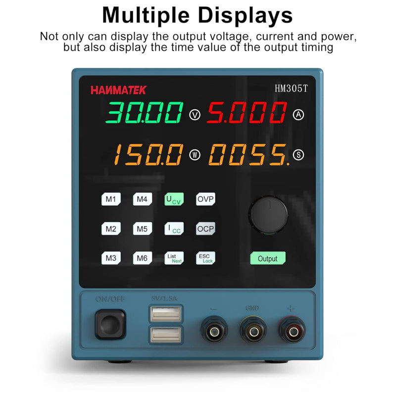 HANMATEK® HM305T Digital Lab Power Supply - Hanmatek