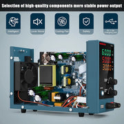 HANMATEK Adjustable DC Power Supply  with Output Enable/Disable Button HM605 Mini Variable Switching Digital Bench Power Supply