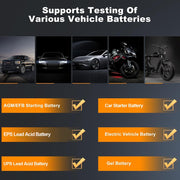 HANMATEK BD10 24V 12V Car Battery Tester 100-2000 CCA Automotive Load Tester Digital Auto Battery Alternator Analyzer Charging Cranking System Tester for Car Truck SUV Boat Motorcycles Vehicle