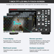 HANMATEK AHO814 4-Channel Smart Touchscreen Oscilloscope 7-inch TFT-LCD multi-touch screen features and specifications