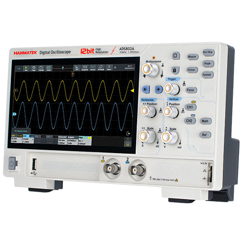 HANMATEK ADS802A 70MHz 2CH 12-Bit High-Resolution Digital Oscilloscope