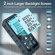 HANMATEK® Laser Distance Measurer with 2-inch Backlight Screen for Easy Reading in Dark Areas
