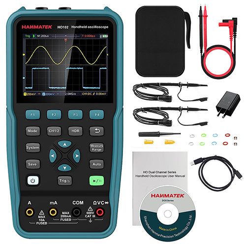 HANMATEK® HO102 Handheld Oscilloscope for Electronics — Hanmatek