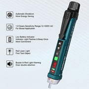 HANMATEK® AC voltage tester pen with automatic shutdown and sensitivity adjustment for effective voltage detection
