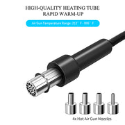 HANMATEK heat gun soldering station with a high-quality heating tube and four hot air gun nozzles