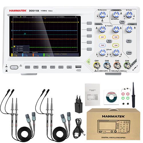 HANMATEK® DOS1104 110 MHz Benchtop Oscilloscope Precision — Hanmatek