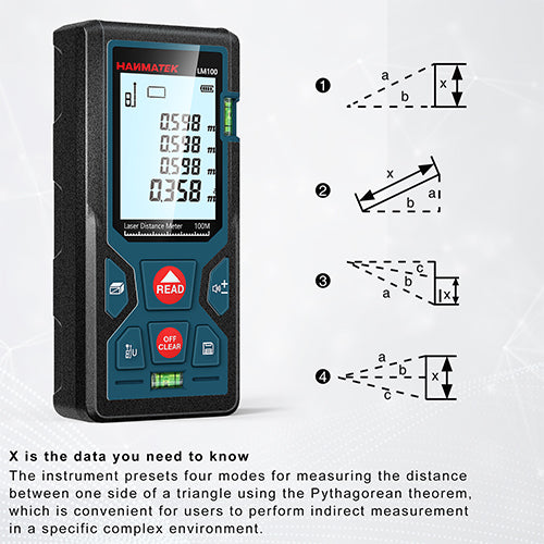 HANMATEK® LM100 Laser Measure - Hanmatek