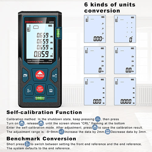 HANMATEK® LM50 Laser Distance Meter - Hanmatek
